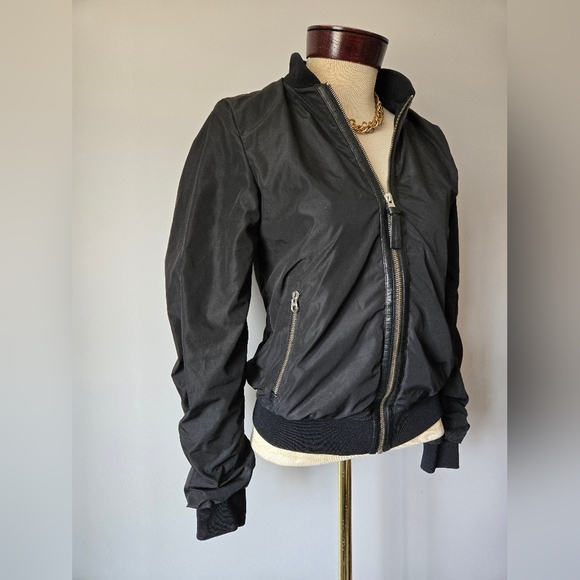 Mackage Black BomberJacket With Leather Trim. Size XXS - Picture 2 of 16